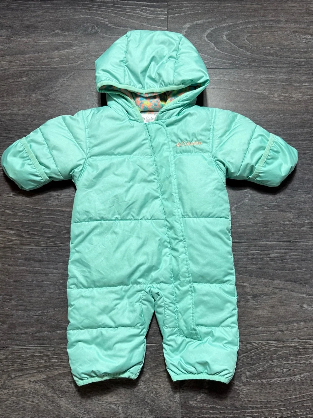 Columbia Mint Green Infant Insulated One-Piece Snowsuit